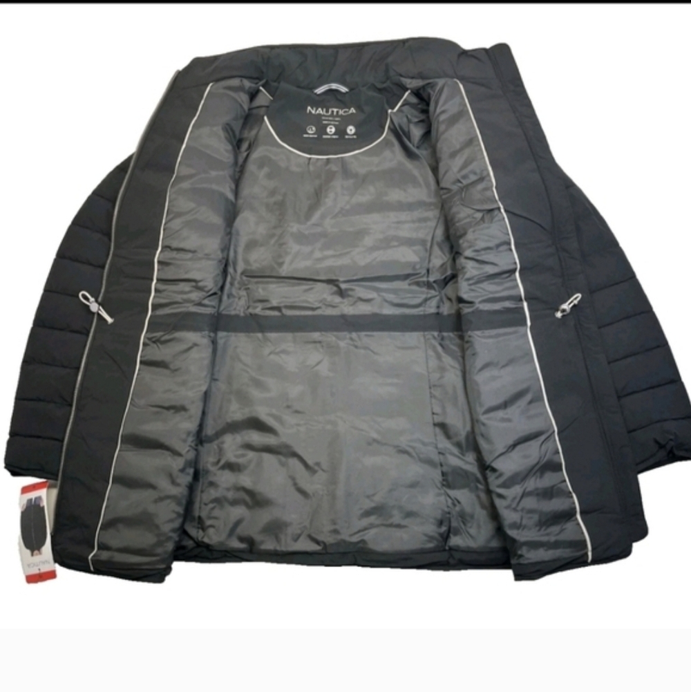 New NAUTICA Womens Puffer Jacket Full Zip Front & Front Zip Pockets - Picture 5 of 5
